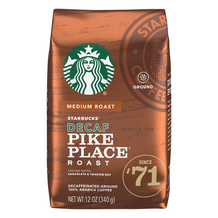 Starbucks Pikes Place Decaf Ground - 12 OZ 6 Pack