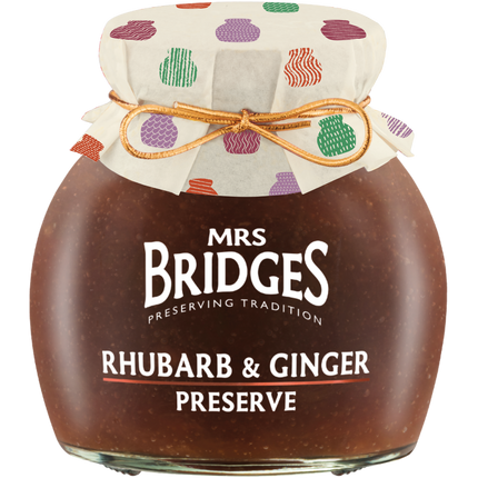 Mrs Bridges Rhubarb and Ginger Preserve - 12 OZ 6 Pack
