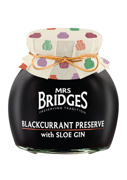 Mrs Bridges Blackcurrant Preserve with Sloe Gin - 12 OZ 6 Pack