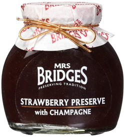 Mrs Bridges Strawberry Preserve with Champagne - 12 OZ 6 Pack
