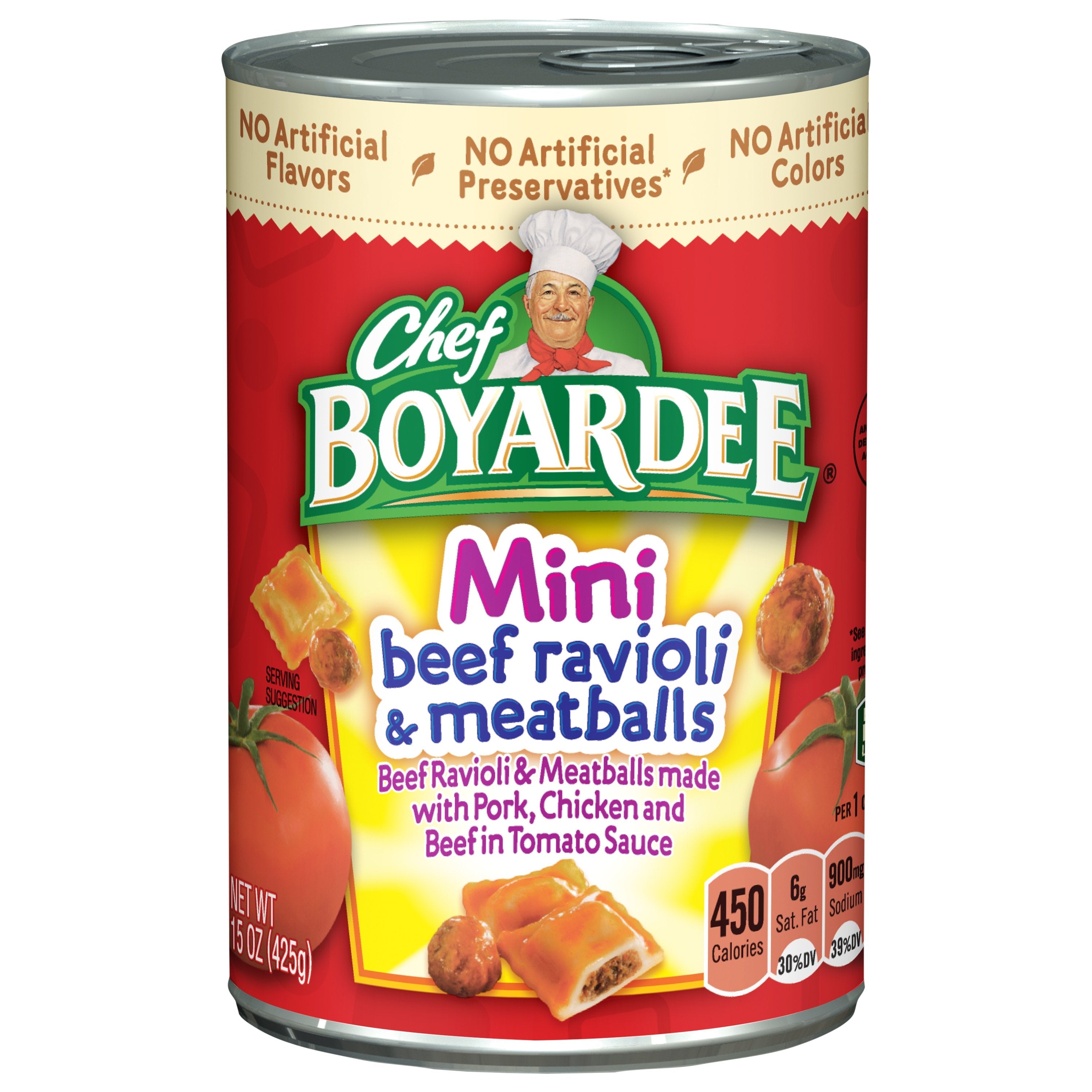 Chef Boyardee Mini Bites Ravioli & Meatballs - 15 OZ 24 Pack ...