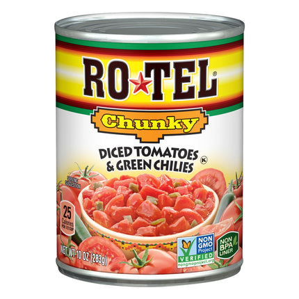 Rotel Chunky Tomatoes & Green Chilies - 10 OZ 12 Pack