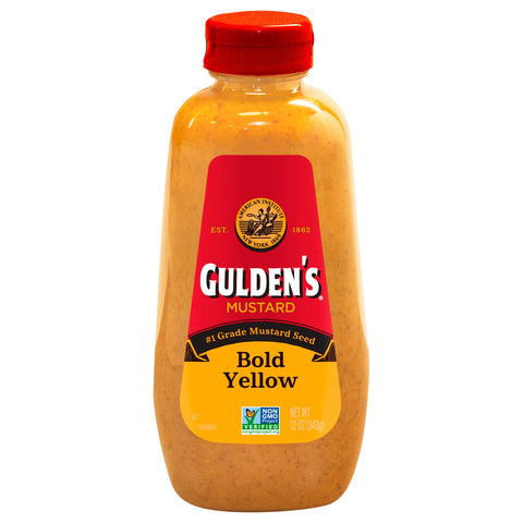 Gulden's Mustard Yellow Squeeze - 12 OZ 12 Pack