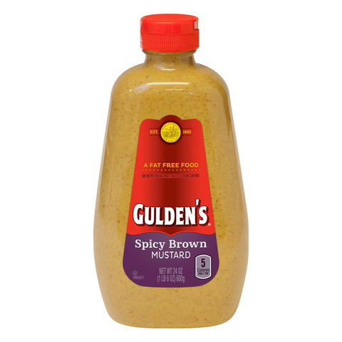 Gulden's Mustard Brown Squeeze - 24 OZ 12 Pack