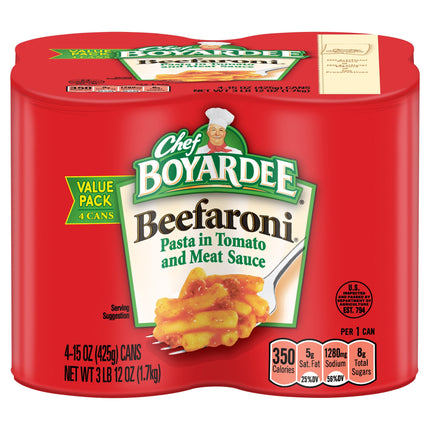 Chef Boyardee Beefaroni - 60 OZ 6 Pack