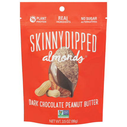 Skinny Dipped Almonds Dark Chocolate Peanut Butter - 3.5 OZ 10 Pack