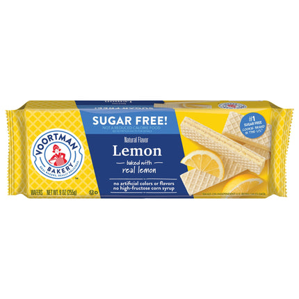 Voortman Bakery Sugar Free Lemon Wafers - 9 OZ 12 Pack