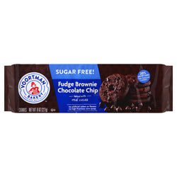 Voortman Bakery Sugar Free Fudge Brownie Chocolate Chip Cookies - 8 OZ 12 Pack