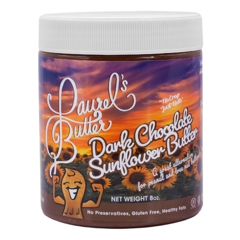 Laurel's Butter Dark Chocoalte Sunflower Butter - 8 OZ 12 Pack