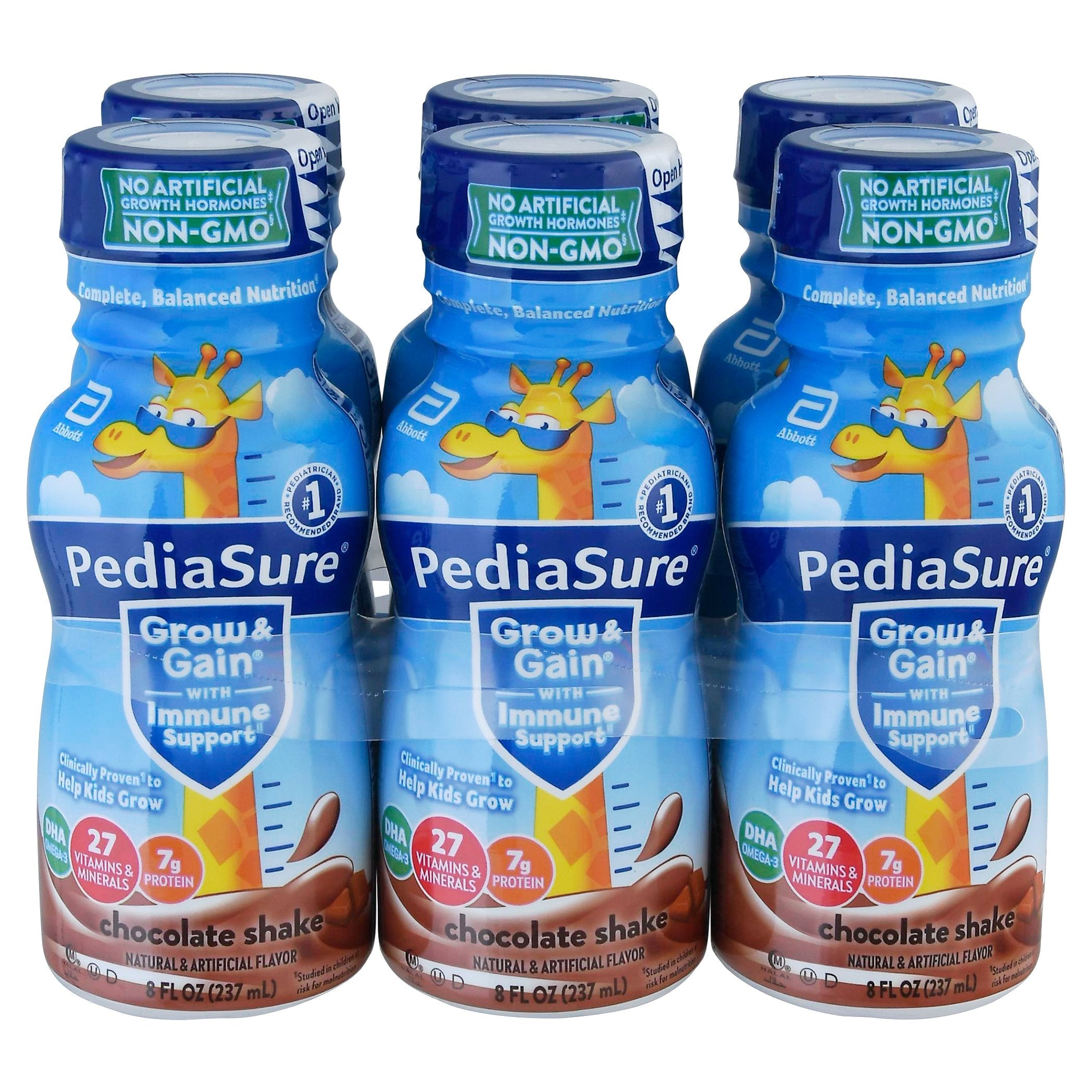PediaSure Sidekicks High Protein Shake, Chocolate, 8 Ounce Bottle, 24 Count