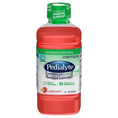 Pedialyte Electrolyte Solution Advanced Care Cherry 33.8 FZ
