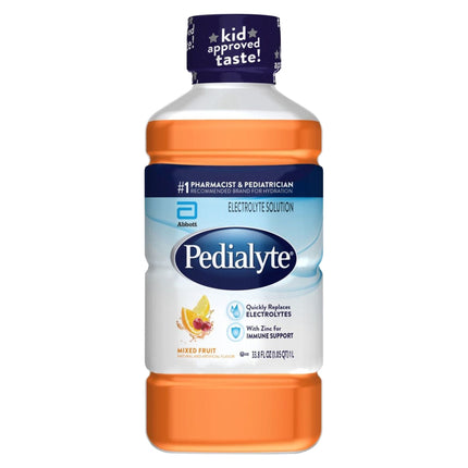 Pedialyte Electrolyte Solution Fruit Flavor - 33.8 FZ 8 Pack