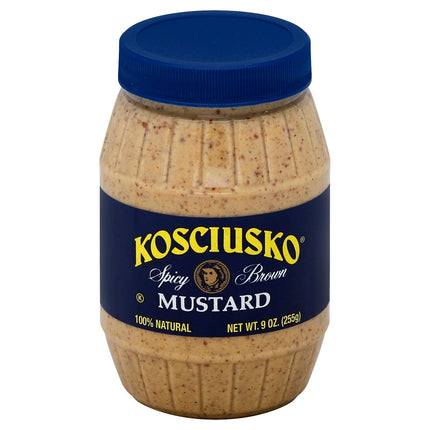 Kosciusko Spicy Brown Mustard - 9 OZ 12 Pack
