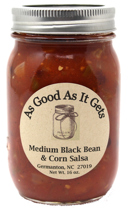 As Good As It Gets Salsa, Medium Black Bean & Corn - 16 OZ 12 Pack