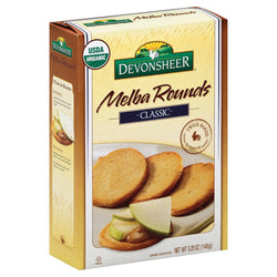 Devonsheer Organic Classic Melba Round - 5.25 OZ 12 Pack