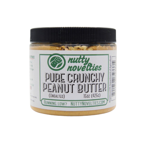 Nutty Novelties Pure Crunchy Peanut Butter - 15 OZ 12 Pack