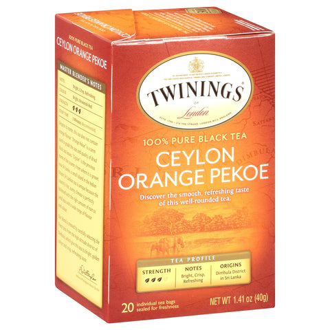 Twinings Ceylon Orange Pekoe Black Tea - 20 CT 6 Pack
