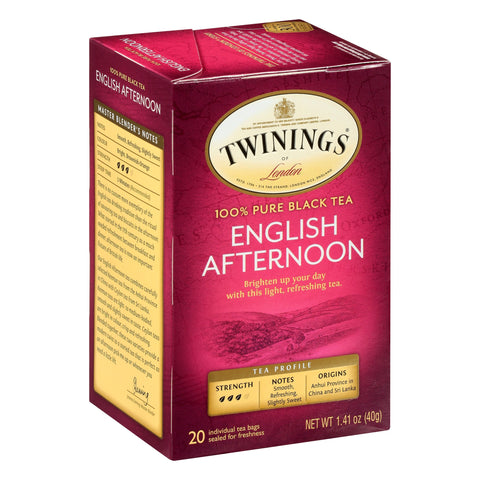 Twinings English Afternoon Black Tea - 20 CT 6 Pack