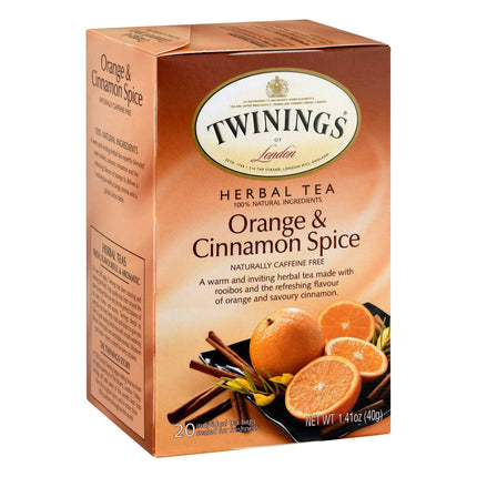 Twinings Orange & Cinnamon Spice Herbal Tea - 20 CT 6 Pack