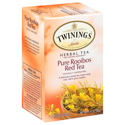 Twinings Pure Rooibos Red Herbal Tea - 20 CT 6 Pack