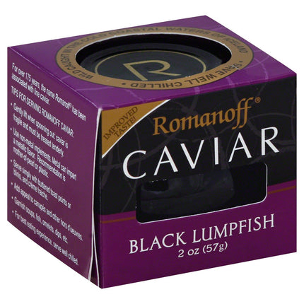 Romanoff Caviar Black Lumpfish - 2 OZ 6 Pack
