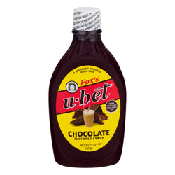 Fox's U-Bet Chocolate Flavor Syrup - 22 OZ 12 Pack