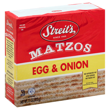 Streit's Egg & Onion Matzo - 11 OZ 12 Pack