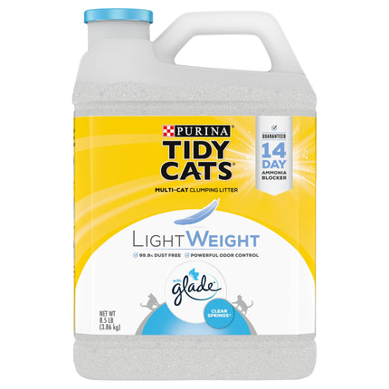 Purina Tidy Cats Multi-Cat Clumping Litter Light Weight With Glade - 8.5 LB 2 Pack