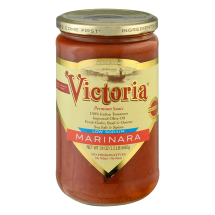 Victoria Low Sodium Marinara Sauce - 24 OZ 6 Pack