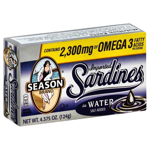 Season Club Sardines In Water - 4.375 OZ 12 Pack