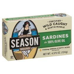 Season Club Sardines In Pure Oil - 4.375 OZ 12 Pack