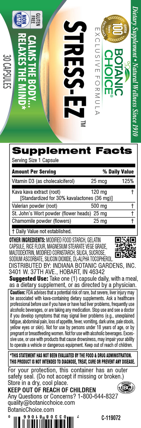 Botanic Choice Stress-Ez - 30 QT 12 Pack