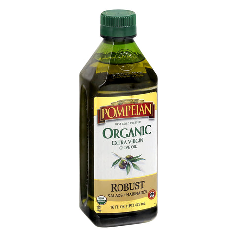 Pompeian Organic Extra Virgin Olive Oil - 16 FZ 6 Pack