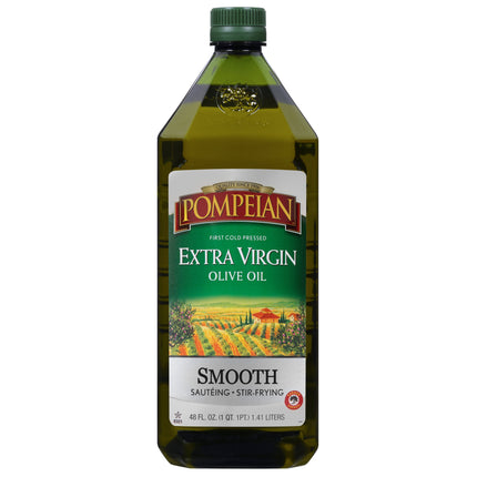 Pompeian Extra Virgin Olive Oil Smooth - 48 FZ 6 Pack