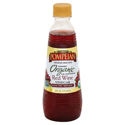 Pompeian Organic Red Wine Vinegar - 16 FZ 6 Pack