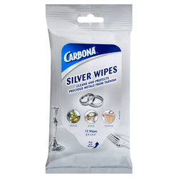 Carbona Silver Wipes Flat Pack - 12 CT 10 Pack