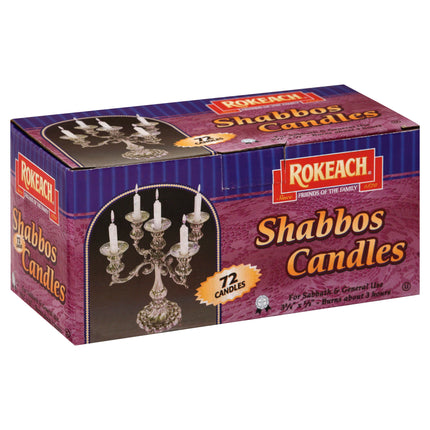Rokeach Shabbos Candles - 72 OZ 8 Pack