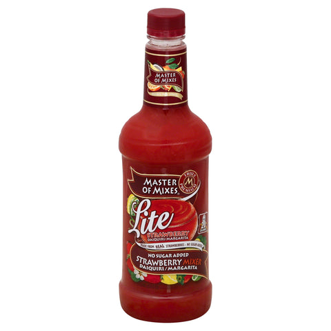 Master Of Mixes Lite Strawberry Daiquiri & Margarita Mixer - 33.8 FZ 6 Pack