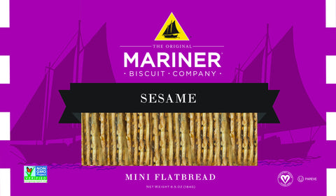 Venus Wafers Mariner Sesame Mini Flatbreads - 6.5 OZ 12 Pack