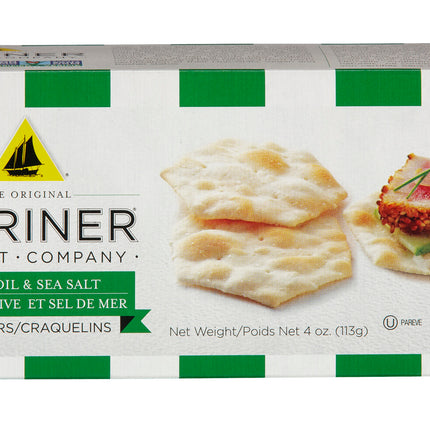 Venus Wafers Mariner Olive Oil & Sea Salt Crackers - 4 OZ 12 Pack