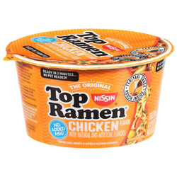 Nissin Top Ramen Chicken Noodle Soup Bowl - 3.42 OZ 6 Pack