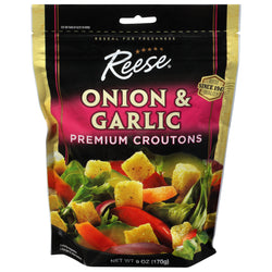 Reese Onion & Garlic Croutons - 6 OZ 12 Pack