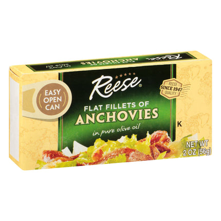 Reese Flat Anchovies In Pure Olive Oil - 2 OZ 10 Pack