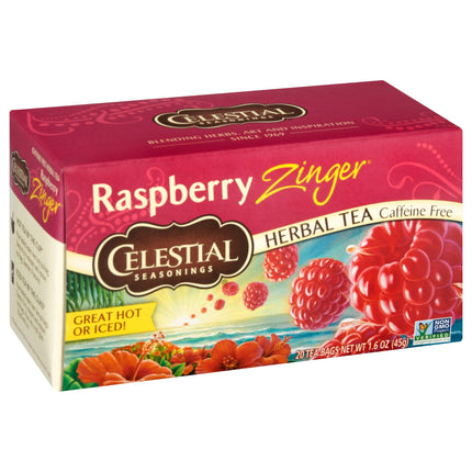 Celestial Seasonings Raspberry Zinger Herbal Tea - 20 CT 6 Pack