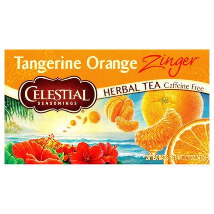 Celestial Seasonings Tangerine Orange Zinger Herbal Tea - 20 CT 6 Pack