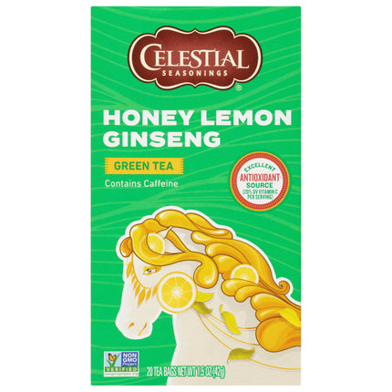 Celestial Seasonings Honey Lemon Ginseng Green Tea - 20 CT 6 Pack