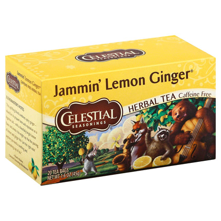 Celestial Seasonings Jammin' Lemon Ginger Herbal Tea - 20 CT 6 Pack