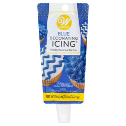 Wilton Blue Decorating Icing Pouch With Tips - 8 OZ 3 Pack