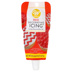 Wilton Red Icing Pouch With Tips - 8 OZ 3 Pack