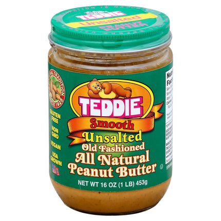 Teddie Old Fashioned Peanut Butter Creamy - 16 OZ 12 Pack